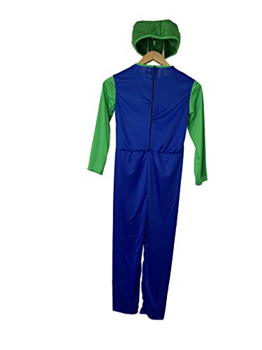 DA Disfraz de Mario Rojo o Luigi Verde (Luigi, 5-6 Años)