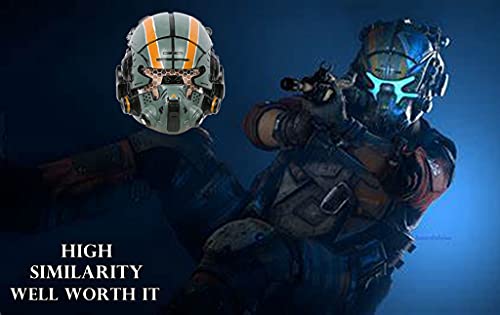 Dailygocn Titanfall 2 máscara de Jack Cooper Casco Verde Resina con Glow Ojo Helmet Green Resin Glow Eyes Mask Cosplay Carnaval colleción difraz Costume Regalo Unisex para Fans del Juego