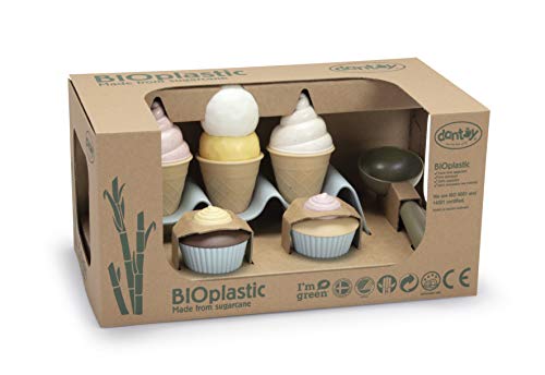 Dantoy Set de Helado Bio, 15 Piezas - Juguetes Ecológicos Hechos de Caña de Azúcar