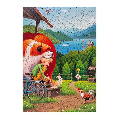 DAVICI Puzzle de madera para adultos y niños, puzle único para toda la familia, 100 piezas, colección M, cuento de verano