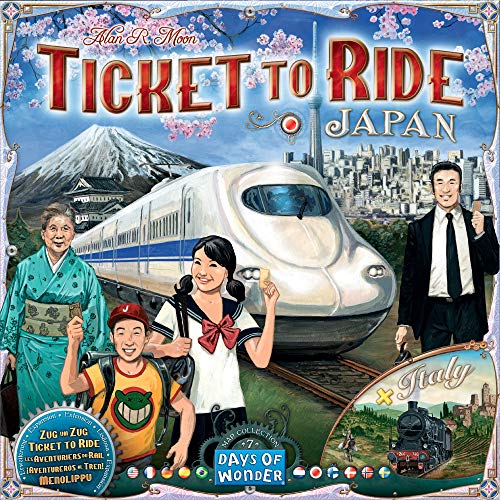 Days of Wonder-¡Aventureros al Tren Italia & Japón-Varios Idiomas-ES/NL/EN/DE/SE/NO/DK/PT/FI/JP (DOW720132) , color/modelo surtido