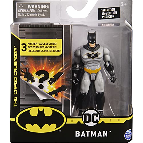 DC Comics Batman - Figura de acción con 3 Accesorios misteriosos, 10 cm