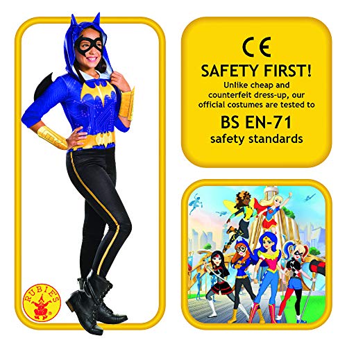 DC Comics - Disfraz de Batgirl licencia oficial para niña, infantil talla 7-8 años (Rubie's 620741-L)