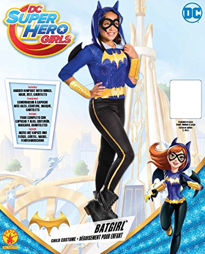 DC Comics - Disfraz de Batgirl licencia oficial para niña, infantil talla 7-8 años (Rubie's 620741-L)