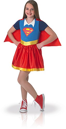 DC Comics - Disfraz de Supergirl oficial para niña, infantil 5-6 años (Rubie's 630021-M)