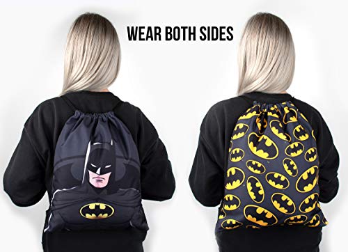 DC Comics - Sakky Kids Batman bolsa con cordón - Bolsa escolar para niños - Regalo oficial para niños