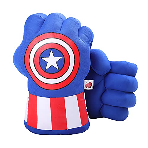 DDGOJUME Big Hulk Smash Hands, 1 par de Guantes de Boxeo Suaves de Hulk, Disfraz de Felpa de puño para niños y Adultos (Blue)