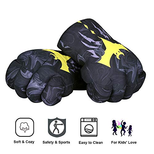 DDGOJUME Big Hulk Smash Hands, 1 par de Guantes de Boxeo Suaves de Hulk, Disfraz de Felpa de puño para niños y Adultos (Grey)