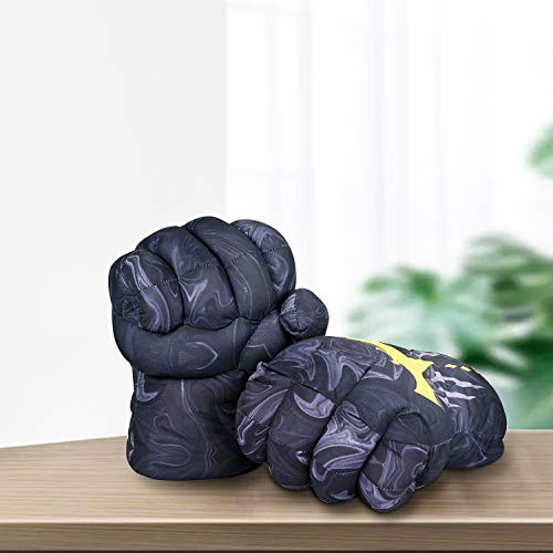 DDGOJUME Big Hulk Smash Hands, 1 par de Guantes de Boxeo Suaves de Hulk, Disfraz de Felpa de puño para niños y Adultos (Grey)