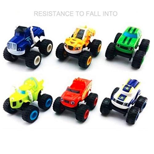 DDyna Stoy Car, 6 unids/Lote Monster Hines Rusia Juguetes para ni?os Blaze Miracle Cars Blaze Vehicle Car Toys con Caja Original Los Mejores Regalos