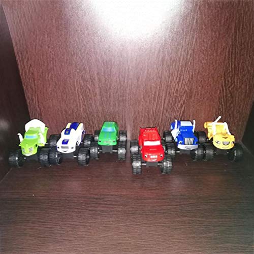 DDyna Stoy Car, 6 unids/Lote Monster Hines Rusia Juguetes para ni?os Blaze Miracle Cars Blaze Vehicle Car Toys con Caja Original Los Mejores Regalos