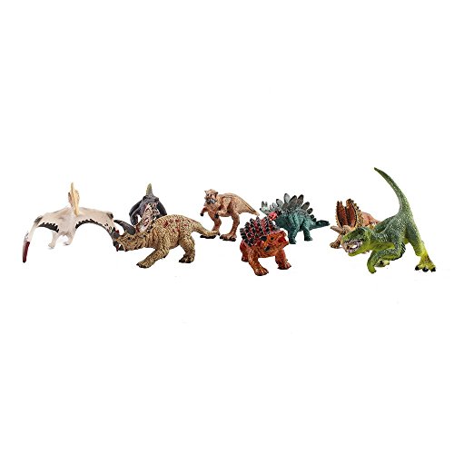 deAO Dinosaurios de Juguete - Figuras Prehistóricas Realistas SET (Mini Set (x8))