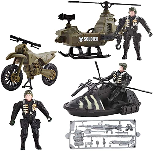 deAO Vehículos de Combate Modelo a Pequeña Escala Figuras Coleccionables Conjunto Playset Fuerzas Armadas y Unidad de Defensa Militar