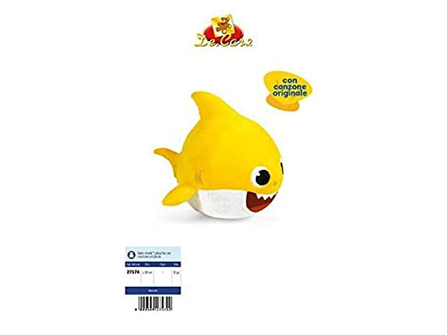 De.Car2 - Peluche de 30 cm de Longitud con Canela Original Baby Shark, 27574