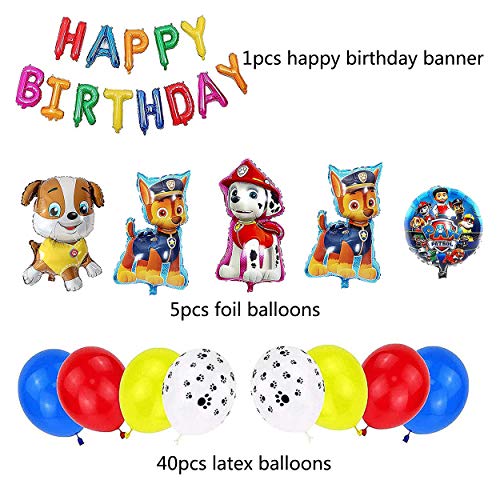 Decoración Cumpleaños Patrulla Canina Globos Patrulla Canina Pancarta Cumpleaños Patrulla Canina Balloons Dog Patrulla Canina