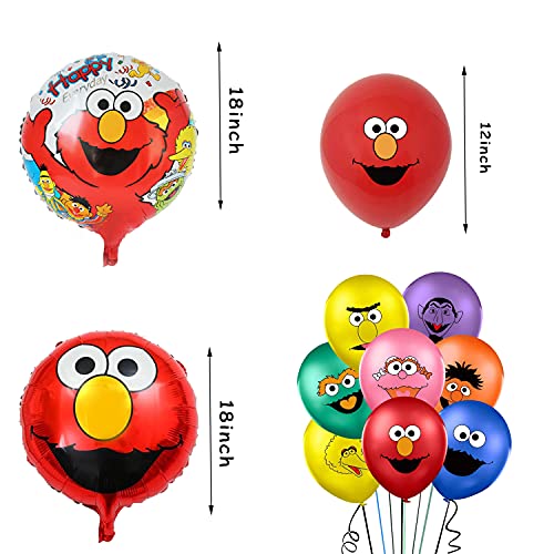 Decoración de Cumpleaños Globos de Sesame Street Globos de Cumpleaños de Plaza Sésamo Globos de Papel de Aluminio para Niños Decoración de Cumpleaños