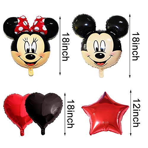 Decoraciones de cumpleaños de Mickey Mouse, BESTZY Globos número para la Fiesta Temática de Mickey Mouse Artículos de Fiesta de Mickey y Minnie para Primer Cumpleaños