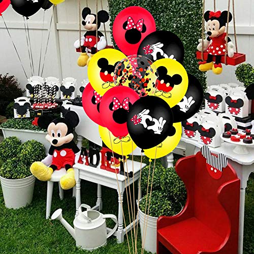 Decoraciones de Cumpleaños de Mickey,Artículos para la Fiesta de Minnie ,Pancarta de Feliz Cumpleaños,Globos y Adornos para Tartas para Cumpleaños,Baby Shower