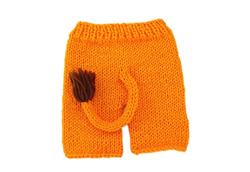 DELEY Unisex Bebé León Disfraz Infantil Ropa Traje de Fotografía Props Crochet Sombrero de Punto Pantalones Set 0-6 Meses