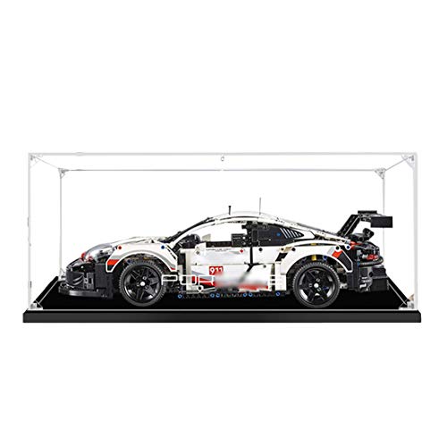 Dellia Vitrina de acrílico de 2 mm para Technic 42096, expositor de acrílico compatible con Lego Porsche 911 RSR 42096 (sin set Lego).