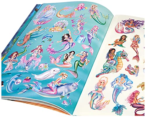 Depesche 10846 Libro para Colorear Stickerworld, Fantasy Model Mermaid, Aprox. 29,5 x 21 x 0,5 cm