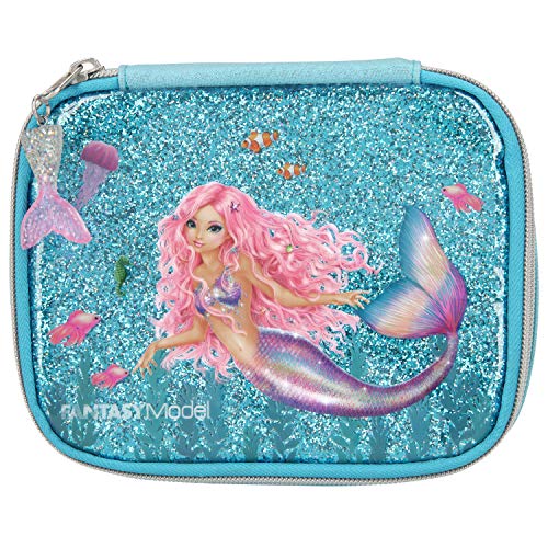 Depesche-DP-0010941 Neceser Fantasy Model Mermaid, Azul, Aprox. 7 x 15 x 19 cm, Color, ca. 7 cm x 15 cm x 19 cm (10941)