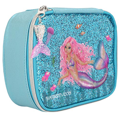 Depesche-DP-0010941 Neceser Fantasy Model Mermaid, Azul, Aprox. 7 x 15 x 19 cm, Color, ca. 7 cm x 15 cm x 19 cm (10941)