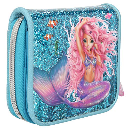 Depesche-DP-0010981 Monedero Fantasy Model Mermaid, Azul, Aprox. 3 x 12 x 10 cm, Color (10981)