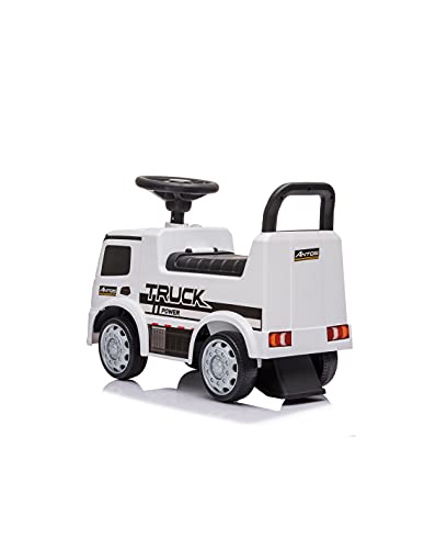 Devessport - Correpasillos Mercedes Actros - Camión Truck Blanco - 63,5 x 29 x 27 cm - Ideal para niños de 1 a 3 años (Máximo 25 Kg)