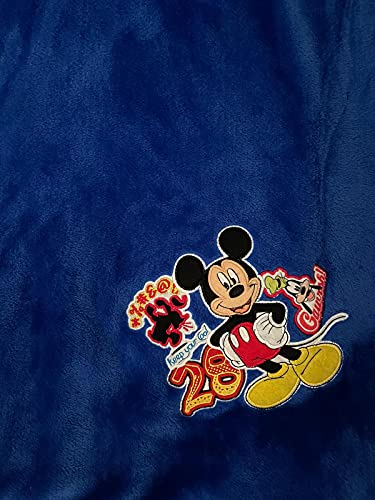 Di Manta de forro polar azul Mickey Mouse para niños de 150 x 150 cm