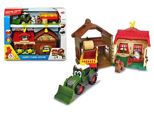 Dickie- Happy Farm Granja 49 cm con Sonido y Tractor y Animales, Multicolor, Größe: 38 cm (3818000)