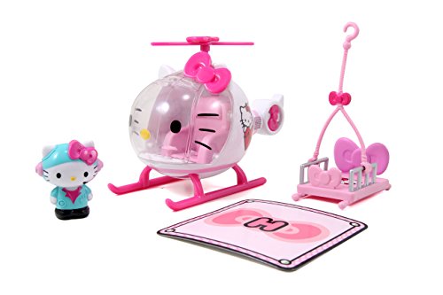 Dickie Hello Kitty - Helicóptero con Figura de Hello Kitty y Camilla Extraíble, para Niños a partir de 3 Años - 17,5 cm