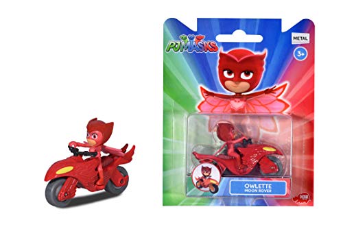 Dickie Toys 203141013 PJ Masks - Coche de Metal con Rueda Libre, 7 cm, a Partir de 3 años