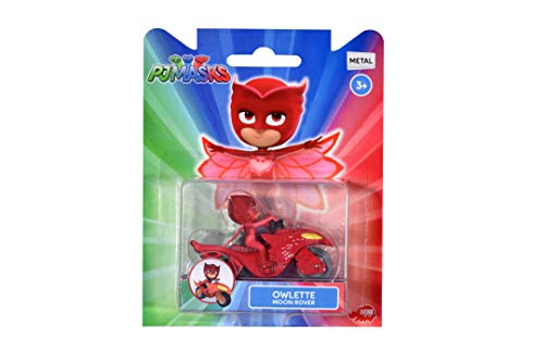 Dickie Toys 203141013 PJ Masks - Coche de Metal con Rueda Libre, 7 cm, a Partir de 3 años