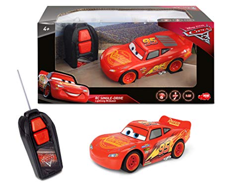 Dickie Toys- Cars Coche Rayo MC Queen RC Single Drive, Control Remoto, Escala 1:32, Monocanal, para Niños a Partir de 3 Años