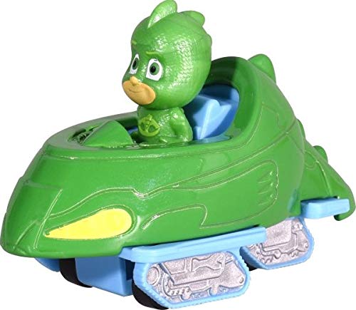 Dickie Toys PJ Masks Gekko Mobile - Vehículo Gecko de Metal, Rueda Libre, 7 cm, a Partir de 3 años