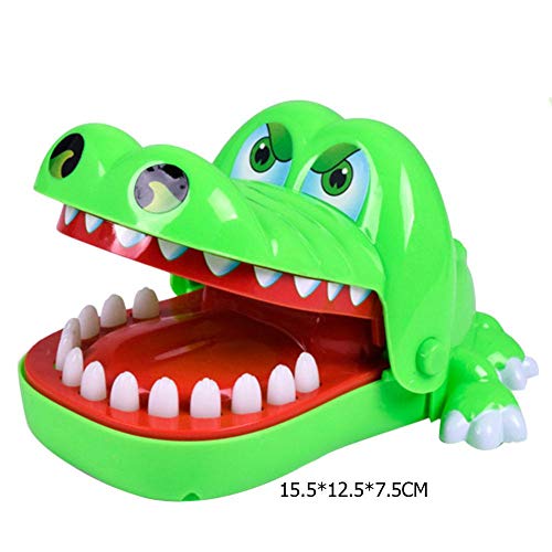 Dientes de cocodrilo juguetes 15,5 x 12,5 x 7,5 cm Crocodile Teeth Toys Juego Crocodile Dentista Juegos Divertidos Juguetes Familiares Juego de Tablero años Niños Niñas Adultos