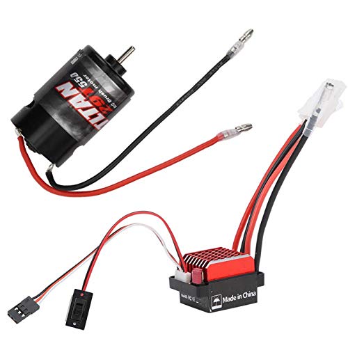 Dilwe Motor Cepillado ESC RC, Controlador de Velocidad electrónico Cepillado 360A + Motor Cepillado 550 1:10 Repuesto de actualización de Coche RC(29T)