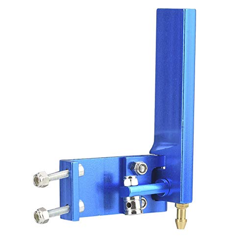 Dilwe Timón de Barco RC, Timón de Aluminio con Recogida de Agua para Control Remoto Electrico / Metanol Modelo de Barco(Azul, 95mm)