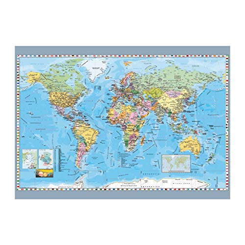 Dino Toys 532489 - Puzzle de juguete con mapa político del mundo , color/modelo surtido