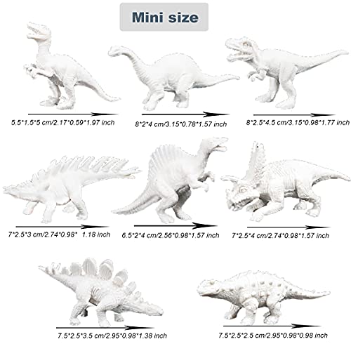 Dinosaurios Pintura, Senteen 28pcs Pintar Dinosaurios Niños Creativo DIY Dinosaurios Manualidades Figuras De Dinosaurios Kit Pintura Para Niños, Creativo Juego Regalo De Cumpleaños y De Navidad