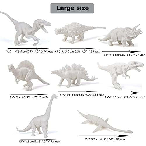 Dinosaurios Pintura, Senteen 28pcs Pintar Dinosaurios Niños Creativo DIY Dinosaurios Manualidades Figuras De Dinosaurios Kit Pintura Para Niños, Creativo Juego Regalo De Cumpleaños y De Navidad