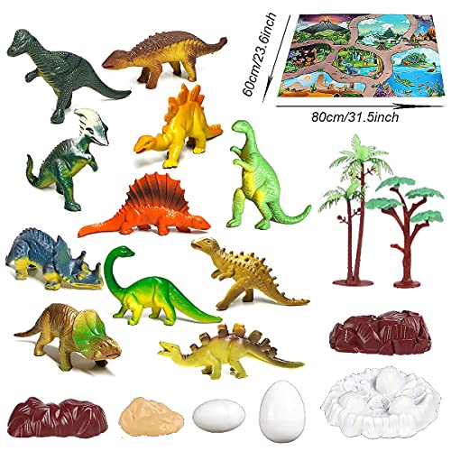 Dinosaurios Pintura, Senteen 28pcs Pintar Dinosaurios Niños Creativo DIY Dinosaurios Manualidades Figuras De Dinosaurios Kit Pintura Para Niños, Creativo Juego Regalo De Cumpleaños y De Navidad