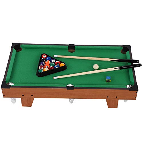 Dioche Juego de billar de mesa de billar, mesa de billar para niños, mesa de billar, juego de billar para deportes de interior, aprox. 69 x 36,5 x 22,5 cm