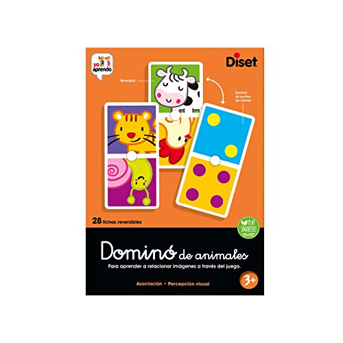 Diset - Dominó Animales - Juego de dominó con ilustraciones de animales a partir de 3 años