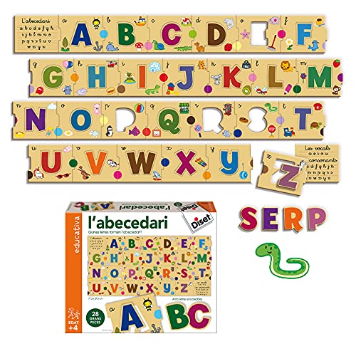 Diset- L'Abecedari Juego Educativo para Niños, Multicolor (63663)