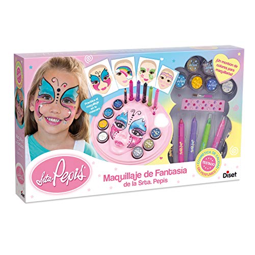 Diset - Maquillaje de fantasía de la Srta. Pepis - Set para poder hacer fantásticos diseños de maquillaje a partir de 5 años