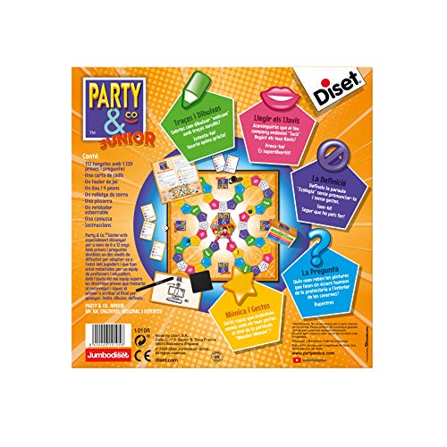 Diset- Party & Co. Junior Juego de Mesa, Multicolor (10105)