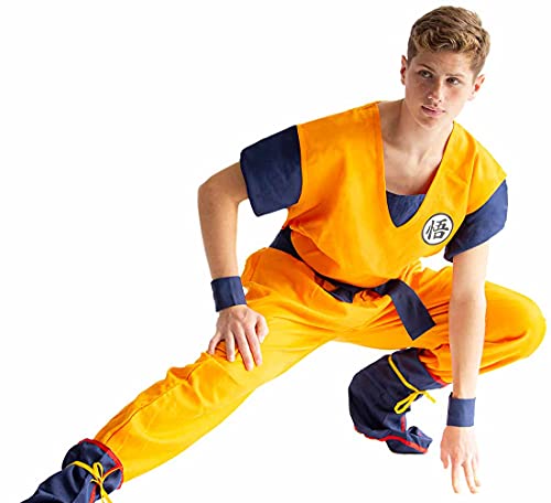 Disfraz Cosplay de Son Goku con símbolo GO | Disfraz Saiyajin | Talla: XL