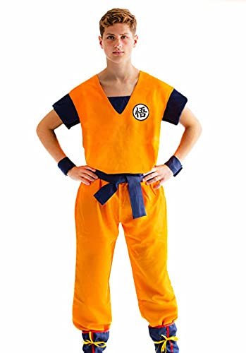 Disfraz Cosplay de Son Goku con símbolo GO | Disfraz Saiyajin | Talla: XL